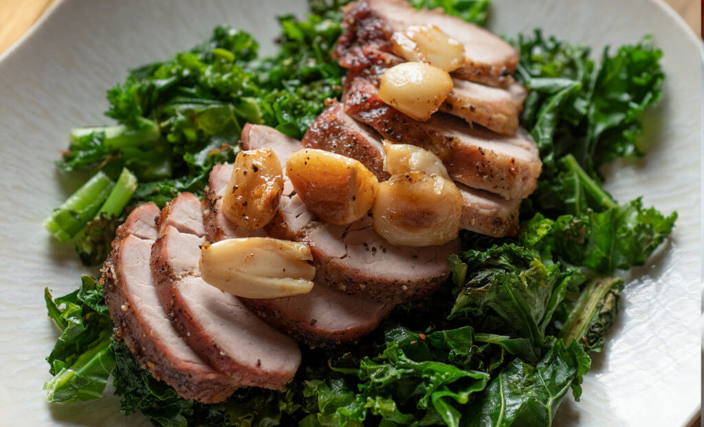20 Cloves of Garlic Pork Tenderloin
