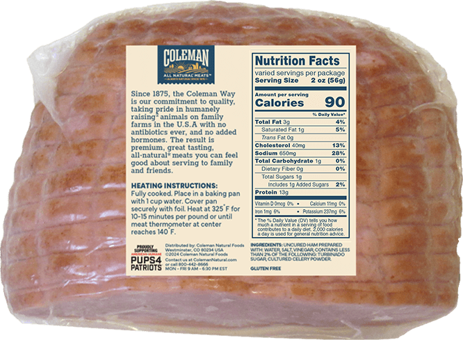 Coleman Products Quarter Ham Sliced BOP