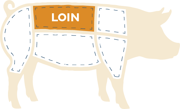 pig illustration showing loin cut