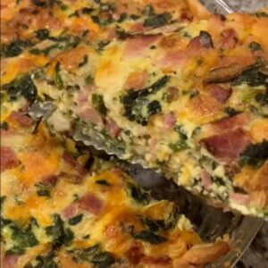 Spinach and Ham Quiche |