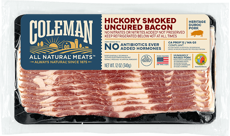 Coleman Products Hickory Smoked Uncured Bacon