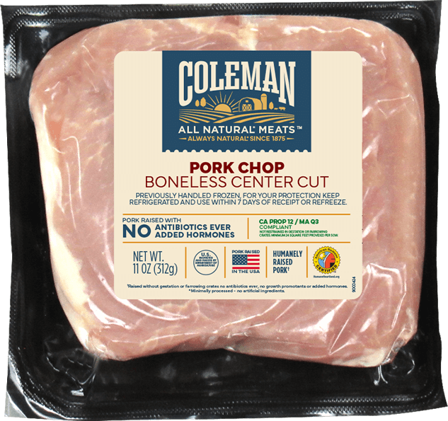 coleman pulled premium pork chop boneless