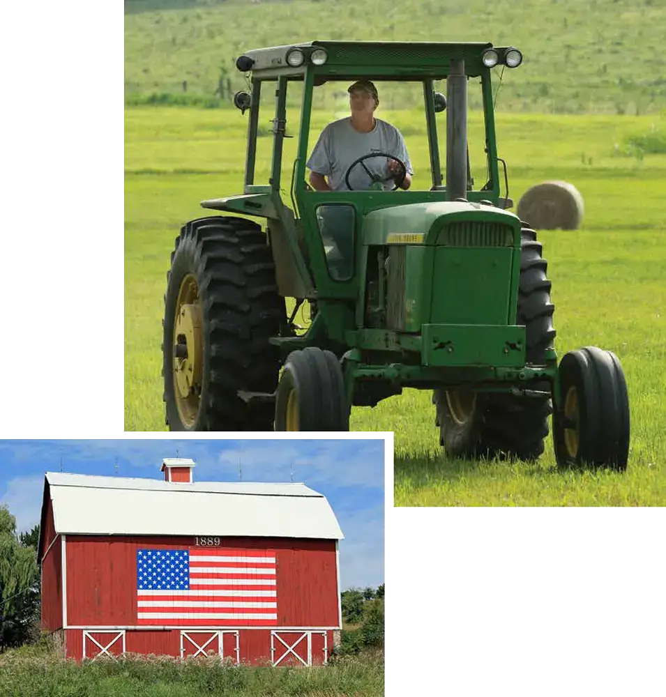 Coleman standards tractor and barn
