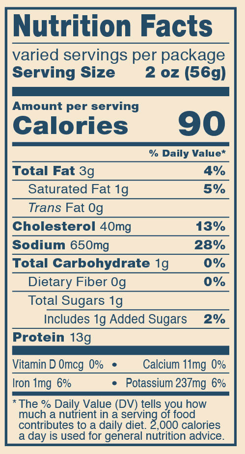 Coleman Foods quarter ham nutrition facts