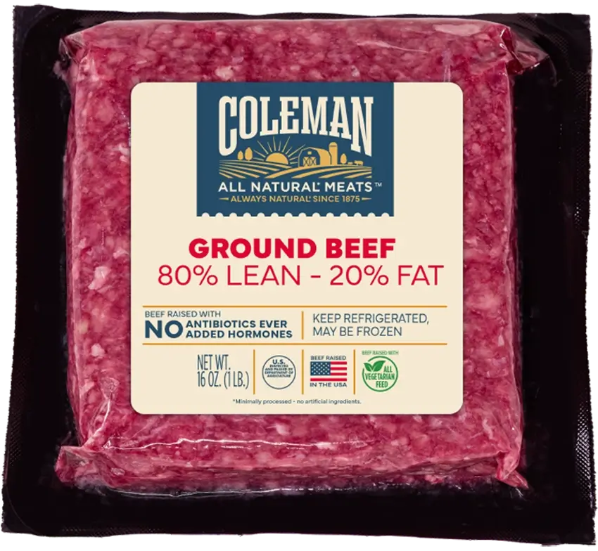 Coleman Natural Ground Beef 80 20 90 10 3 |