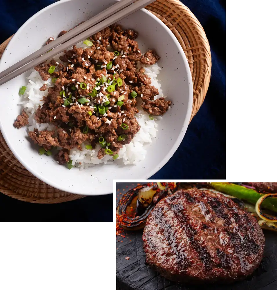 HOME Rice plate and hamburger |