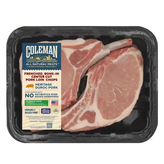 bone-in pork chops French cut